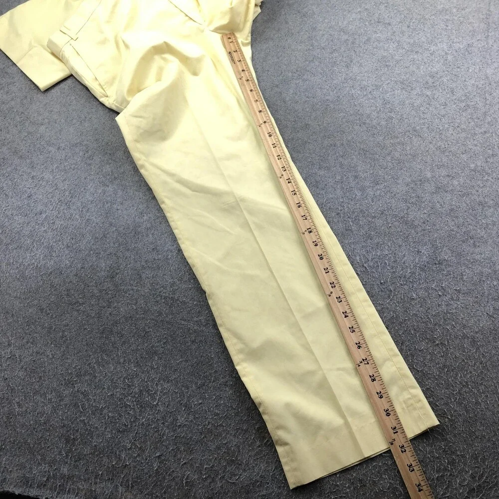 Vintage Orvis Pants Mens 38x32 Yellow Chino Straight Leg Casual Cotton 70s USA
